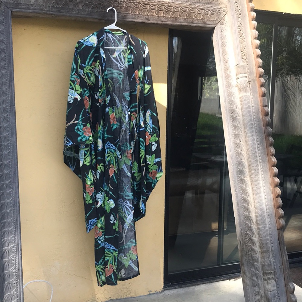 Parrot tropical kimono